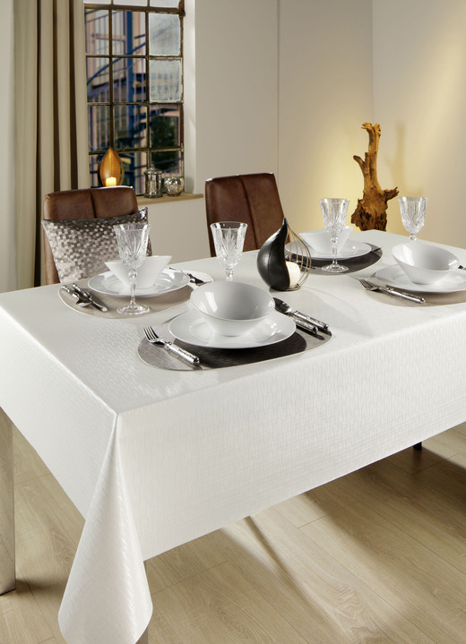 - Hochwertige Tisch- und Raumdekoration, einfach zu reinigen, in Größe 110 (Läufer, 40/140 cm) bis 404 (Kissenbezug, 40/ 40 cm), in Farbe WEISS Ansicht 1