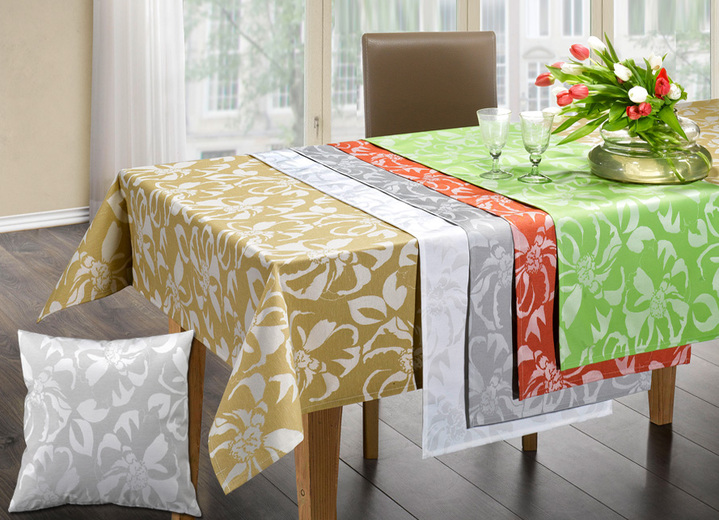 Tischdecken - Tisch- und Raumdekoration mit hochwertiger Acryl-Beschichtung, in Größe 180 (Mitteldecke, 80/ 80 cm) bis 300 (2 Platzsets, 35/ 50 cm), in Farbe BEIGE