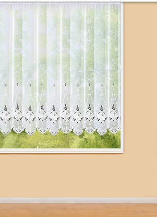 Blumenfenster-Vorhang mit Universalschienenband