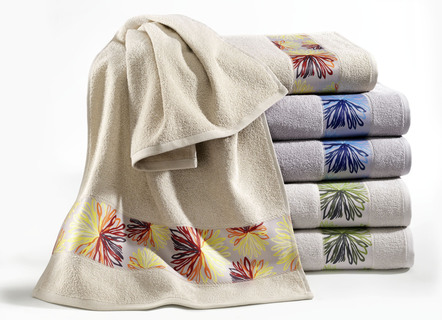 Frottier-Serie mit bedruckter Jacquard-Bordüre