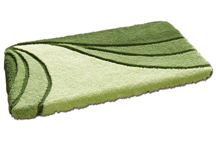 Kleine Wolke - Kleine Wolke Badgarnitur für Fussbodenheizung geeignet, in Größe 100 (Vorleger halbrund, 50/ 80 cm) bis 112 (WC-Deckelbezug, 47/ 50 cm), in Farbe GRÜN Ansicht 1