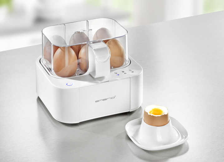 Küchengeräte - Eierkocher mit Lichtsignal und Sprachausgabe, in Farbe WEISS Ansicht 1