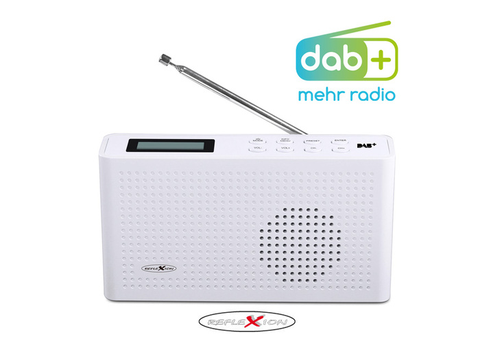 Musikanlagen - Tragbares DAB+ Radio mit integriertem Akku, in Farbe WEIß Ansicht 1