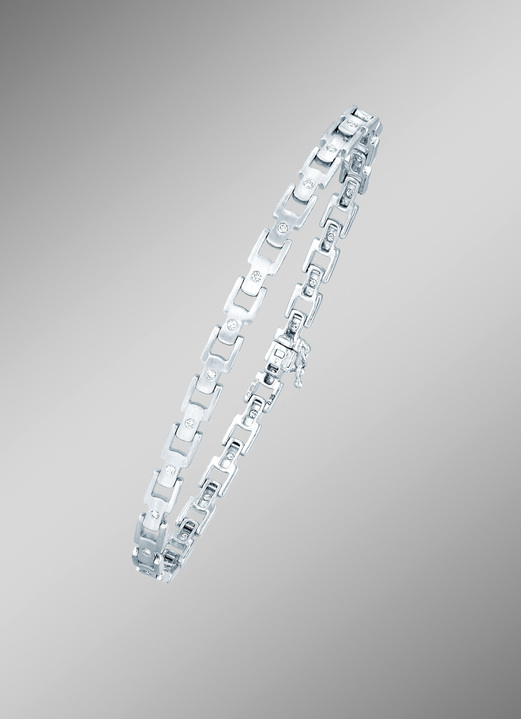 - Armband aus Platin mit Brillanten, in Farbe  Ansicht 1