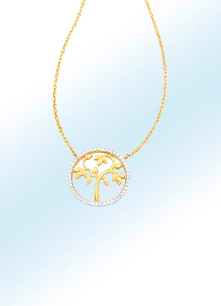 Halskette mit Anhänger in Gold