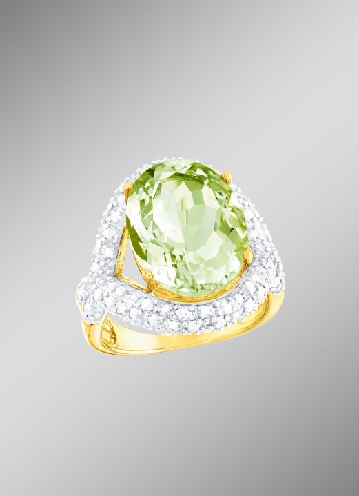 Ringe - Strahlend schöner Damenring mit echt Amethyst und echt Weisstopas, in Größe 160 bis 220, in Farbe  Ansicht 1