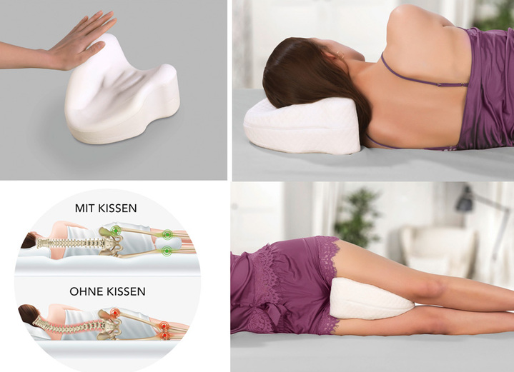 - Kniekissen 2-in-1 für die ideale Druckentlastung, in Farbe WEISS Ansicht 1