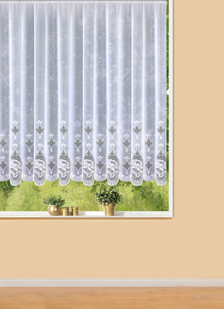 Luftig-leichter Blumenfenster-Vorhang