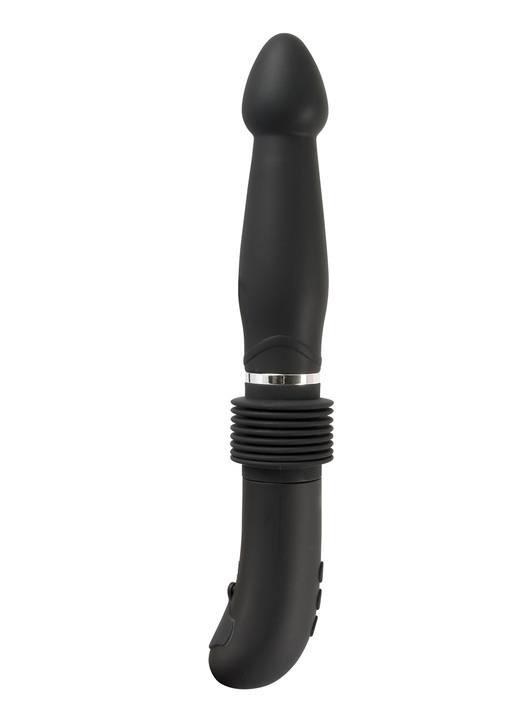Erotik - Massagegerät mit Stoßfunktion, Standfuß und Fernbedienung, in Farbe SCHWARZ Ansicht 1