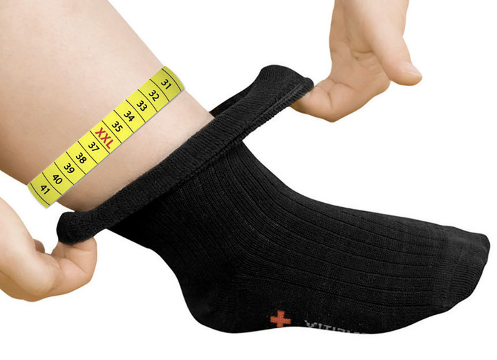 Gesundheitsstrümpfe - BIG-Sensitiv-Socken von Fussgut, in Größe L (35–38) bis XXL (43–46), in Farbe SCHWARZ Ansicht 1