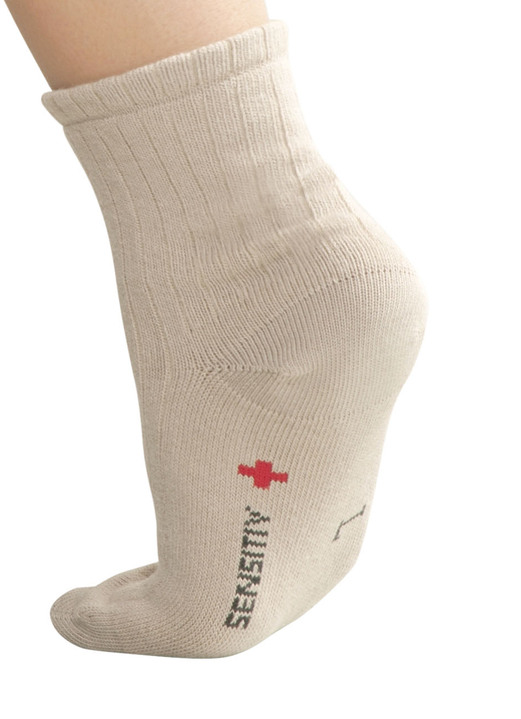 - BIG-Sensitiv-Socken von Fussgut, in Größe L (35–38) bis XXL (43–46), in Farbe BEIGE