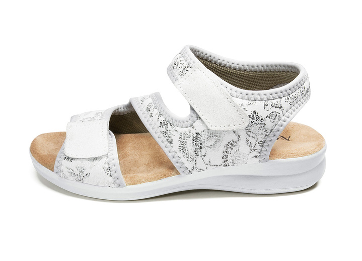 Gesundheitsschuhe - Sandalette von Aerosoft in Weite G–H, in Größe 036 bis 042, in Farbe WEISS, in Ausführung mit Klettverschluss Ansicht 1