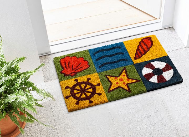 Fussmatten - Maritime Fussmatte in Patchwork-Optik, in Farbe BUNT Ansicht 1