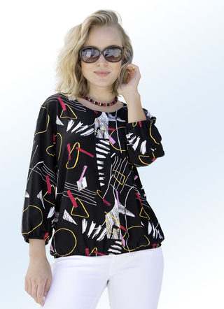 Shirt-Tunika mit Schmuckknöpfen