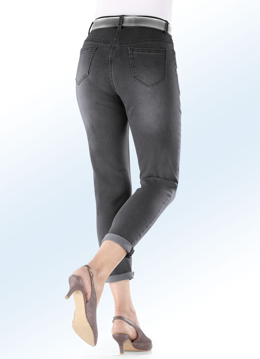 Hosen mit Knopf- und Reissverschluss - Basic-Jeans in 7/8-Länge, in Größe 017 bis 052, in Farbe GRAFIT Ansicht 1