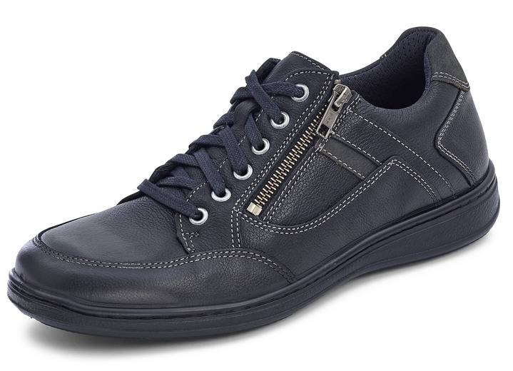 Slipper & Schnürschuhe - GINO GALANTE Schnürschuh mit praktischem Reissverschluss, in Größe 040 bis 047, in Farbe SCHWARZ-GRAU Ansicht 1