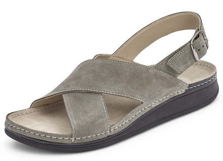 Sandal in Taupe, Komfortweite H