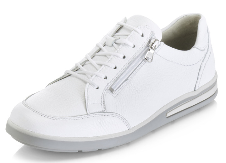 - Waldläufer Schnürschuh aus hochwertigem Hirschleder, in Größe 10 bis 9 1/2, in Farbe WEISS Ansicht 1