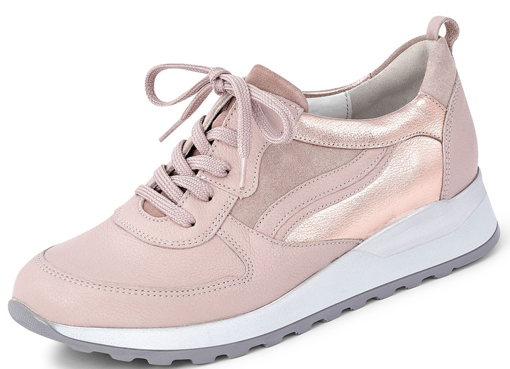 Slipper & Schnürschuhe - Waldläufer Schnürschuh in modernem Dessin , in Größe 4 1/2 bis 9, in Farbe ROSA-LACHS Ansicht 1