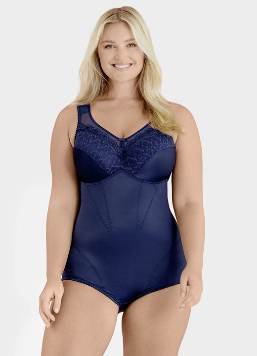 Body - Miss Mary Hosenkorselett mit verstärktem Vorderteil, in Größe 080 bis 110, in Cup E, in Farbe MARINE Ansicht 1
