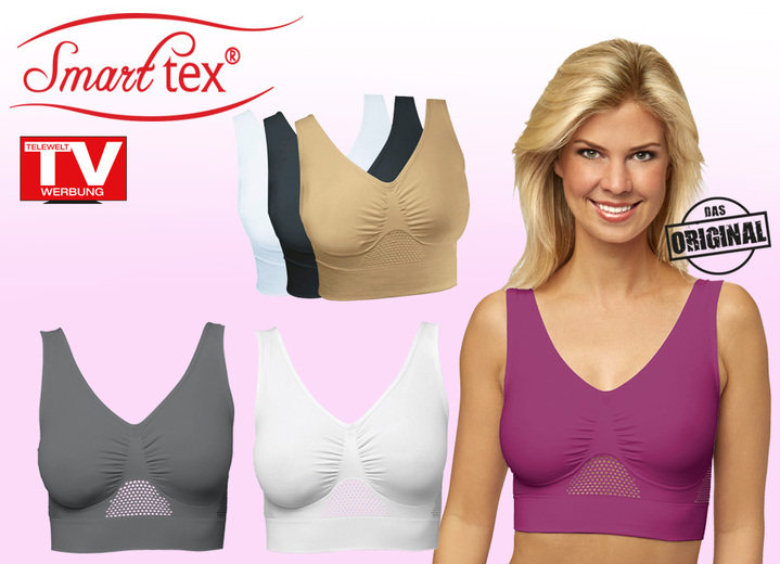 - 3-Pack Sport-BH, in Größe 3XL bis XXL, in Farbe WEISS-ANTHRA-BEERE Ansicht 1
