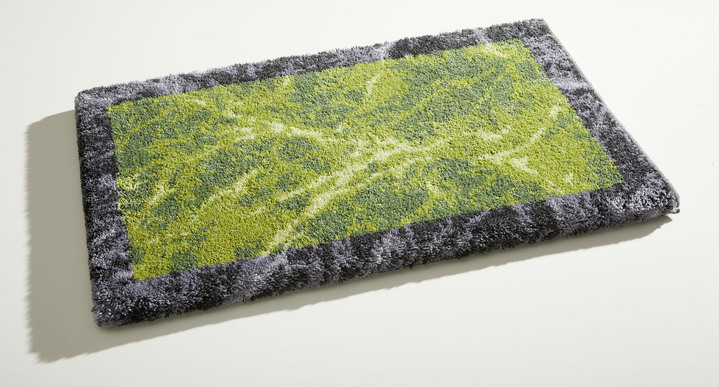 - Kuschelig weiche Badgarnitur von Grund, in Größe 100 (Vorleger halbrund, 50/ 80 cm) bis 112 (WC-Deckelbezug, 47/ 50 cm), in Farbe GRÜN Ansicht 1