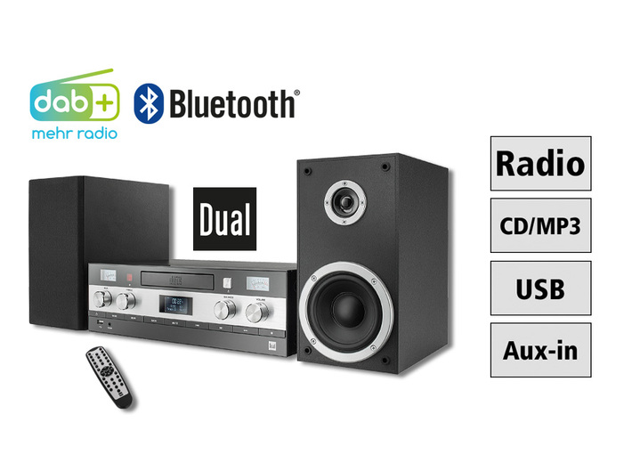 Musikanlagen - Dual DAB-MS 130 Stereoanlage mit DAB+ Radio, in Farbe SCHWARZ Ansicht 1