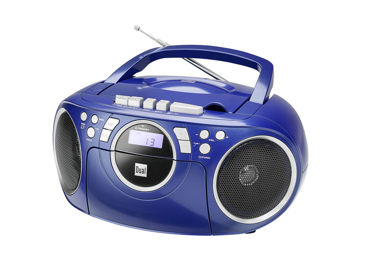 Musikanlagen - «Dual» P70 CD-/Radio-/Kassettenspieler, verschiedene Farben, in Farbe BLAU Ansicht 1