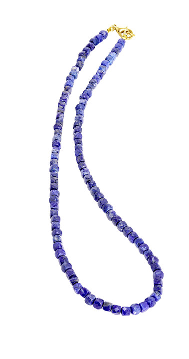 - Wunderschöne echte Edelstein-Halsketten, in Farbe , in Ausführung Echt Lapislazuli
