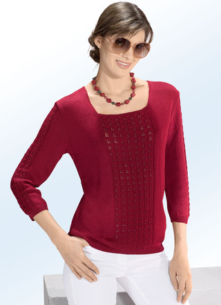 Pullover mit elegantem Ajourdessin