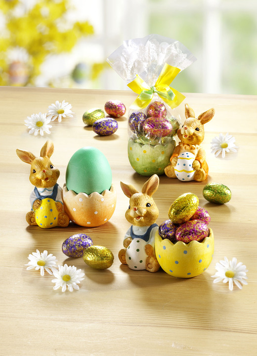 Ostern - Eierbecher mit süsser Füllung, 3er-Set, in Farbe BUNT