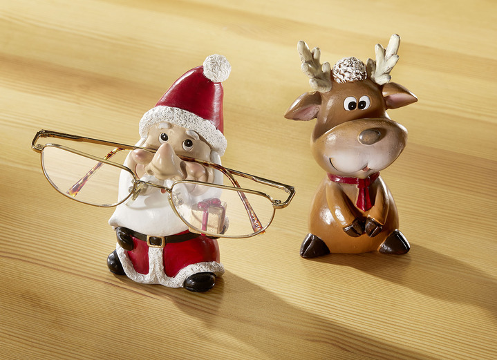 Weihnachten - Brillenhalter, 2er-Set, in Farbe ROT-WEISS-BRAUN