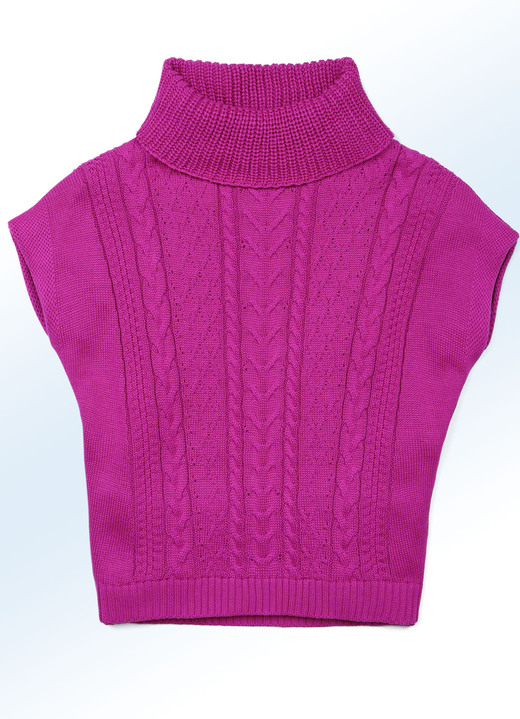 Pullover & Strickmode - Pullunder mit Längsstruktur, in Größe 038 bis 048, in Farbe PINK