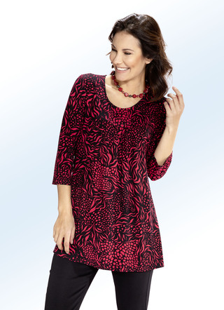 Longshirt mit Faltenlegung im Vorderteil