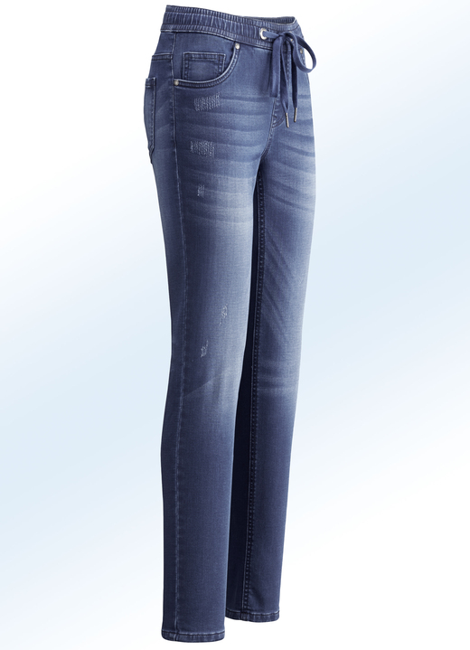 SALE % - Jeans im Joggpant-Style, in Größe 017 bis 052, in Farbe JEANSBLAU Ansicht 1