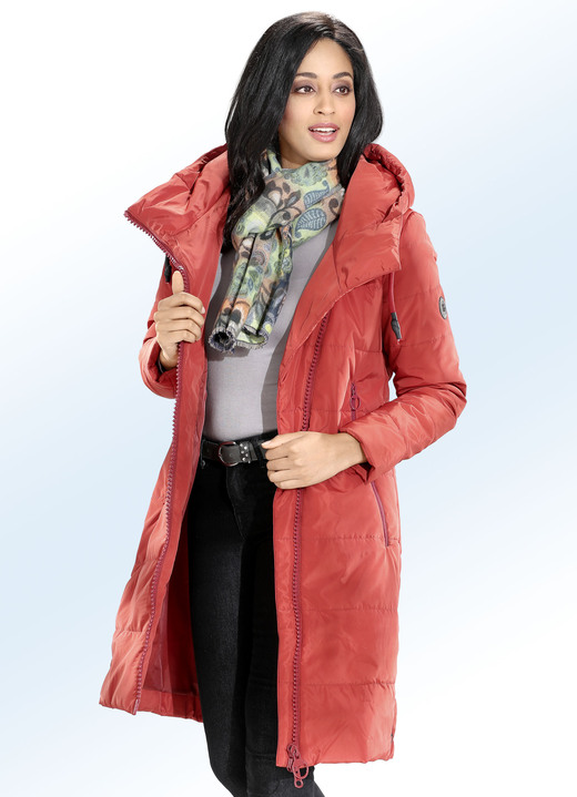 Jacken & Mäntel - Mantel mit seitlich versetztem 2-Wege-Reißverschluss, in Größe 034 bis 052, in Farbe TERRA Ansicht 1