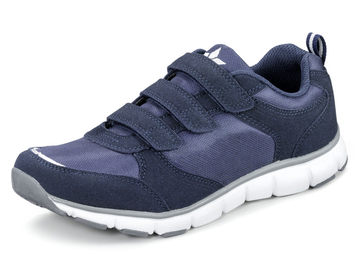 Slipper & Schnürschuhe - Sportliche Herren-Slipper, mit herausnehmbarem Fussbett, in Größe 040 bis 047, in Farbe MARINE Ansicht 1