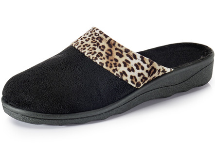Pantoffel mit Samt-Besatz