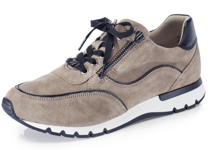 Slipper & Schnürschuhe - Caprice Schnürschuh mit praktischem Seitenreissverschluss, in Größe 036 bis 042, in Farbe TAUPE Ansicht 1
