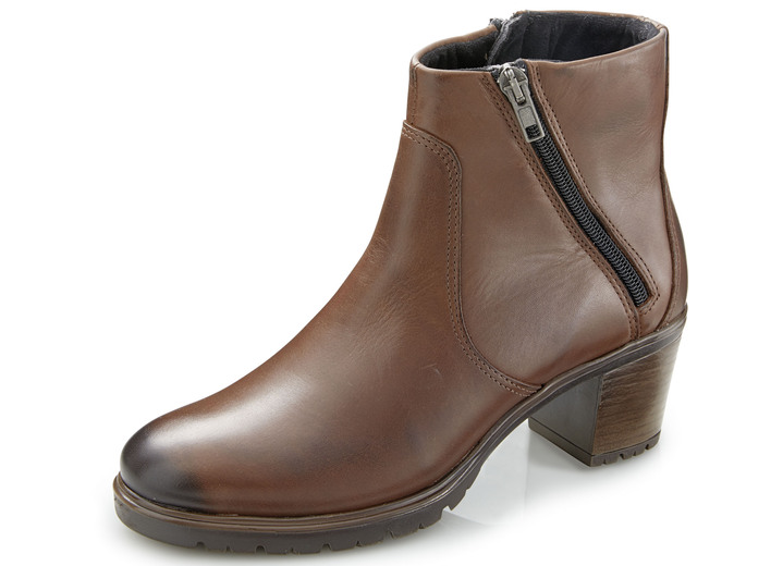 Weite H - Toosoft Stiefelette aus teilweise schattiertem Rind-Nappaleder, in Größe 037 bis 042, in Farbe BRAUN Ansicht 1