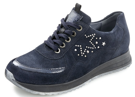 Waldläufer Schnürschuh mit trendiger Nietenzier