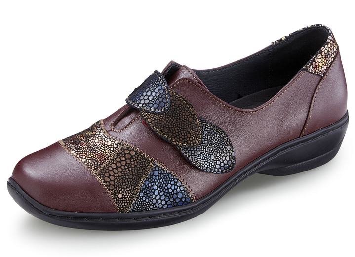 - Slipper mit glänzender Prägung, in Größe 036 bis 042, in Farbe BORDEAUX Ansicht 1