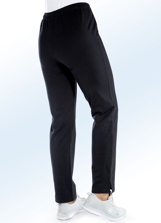 Homewear & Freizeitmode - Freizeithose mit Reissverschluss-Tasche, in Größe 019 bis 050, in Farbe SCHWARZ Ansicht 1