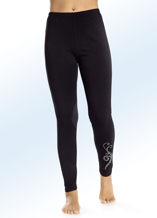 Plantier - Zweierpack Leggings in verschiedenen Farben, in Größe 036 bis 058, in Farbe SCHWARZ Ansicht 1