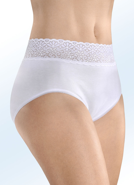 Slips - Speidel Dreierpack Slips aus BIO-Baumwolle, in Größe 044 bis 048, in Farbe WEISS Ansicht 1