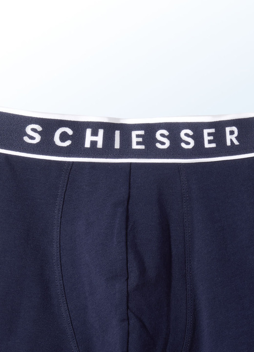 Slips & Unterhosen - Schiesser Dreierpack Slips mit Elastikbund, in Größe 004 bis 008, in Farbe 3X MARINE Ansicht 1