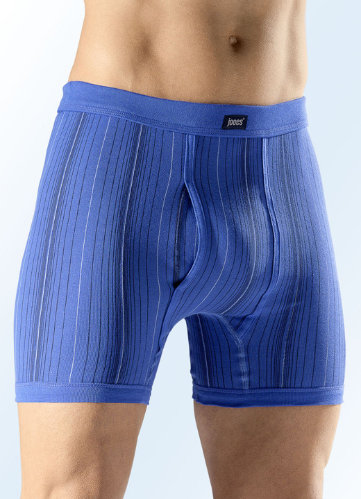 Slips & Unterhosen - Viererpack Unterhosen mit Streifendessin, in Größe 005 bis 014, in Farbe 2X ROYALBLAU-MARINE-WEISS, 2X MARINE-ROYALBLAU-WEISS