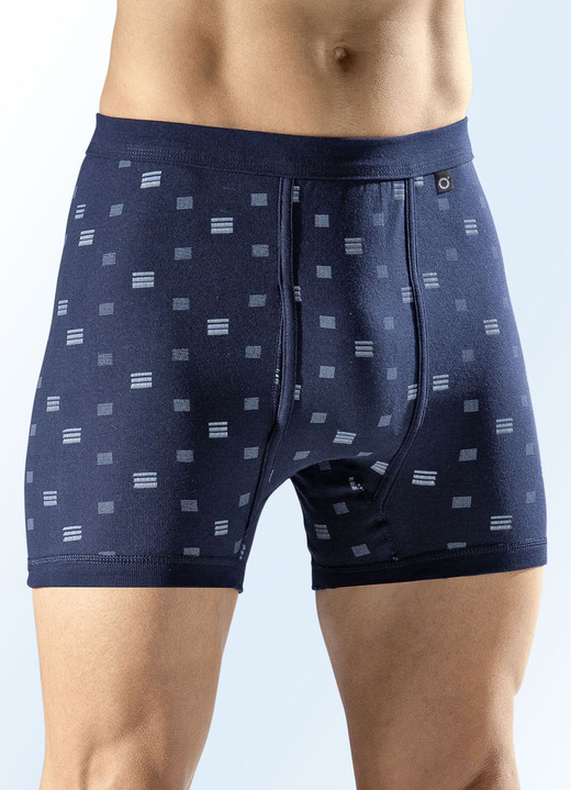 - Pfeilring Dreierpack Unterhosen, allover dessiniert, in Größe 005 bis 014, in Farbe 2X NAVY-BUNT, 1X RUBIN-BUNT