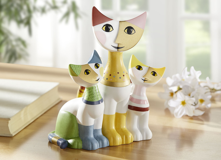 Figuren - Goebel Katzenfamilie von Rosina Wachtmeister, in Farbe BUNT