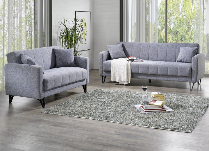 Polstergruppen - Moderne Polstermöbel mit Kippfunktion, in Farbe GRAU, in Ausführung Sessel Ansicht 1